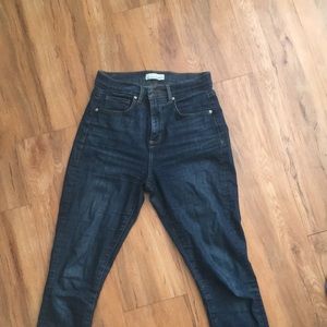 High waisted skinny jeans